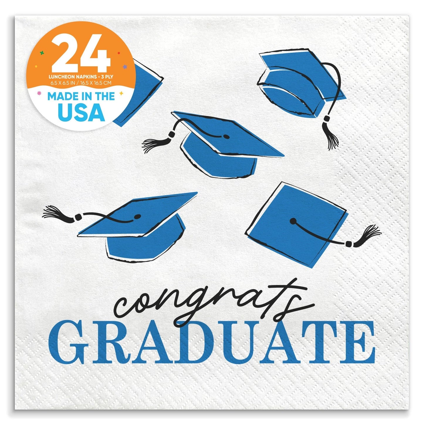 Napkins - Blue Graduation - 24 Ct