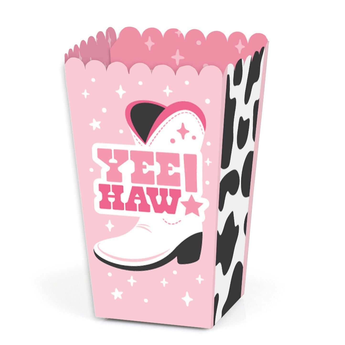 Rodeo Cowgirl - Pink Western Party Favor Popcorn Treat Boxes - Set of 12