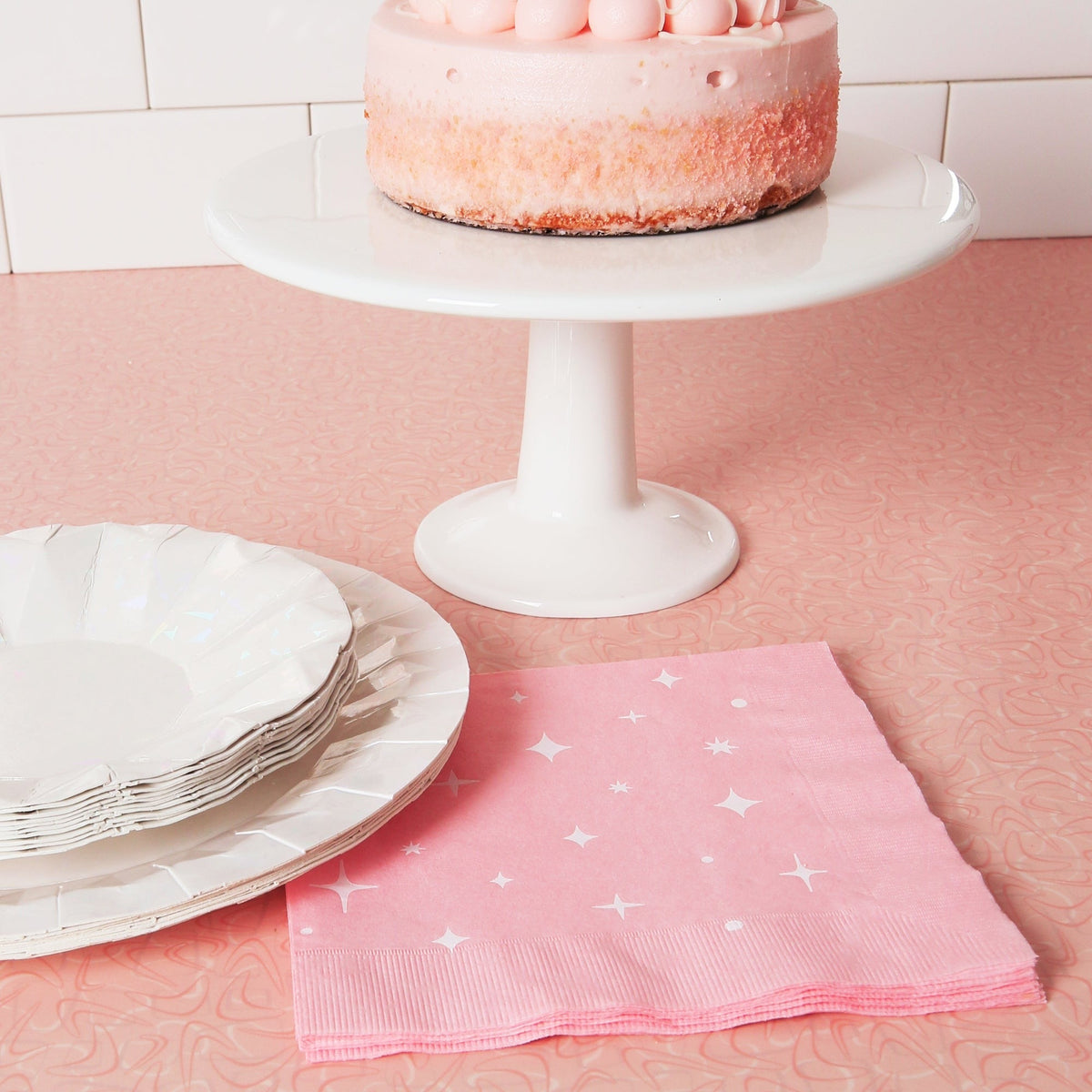 Big Dot of Happiness Pink Luncheon Napkins, Birthday Party Tableware, Bachelorette Party Decorations, Baby Shower Décor, 6.5 x 6.5 Folded Napkin, 3-Ply, 25 ct