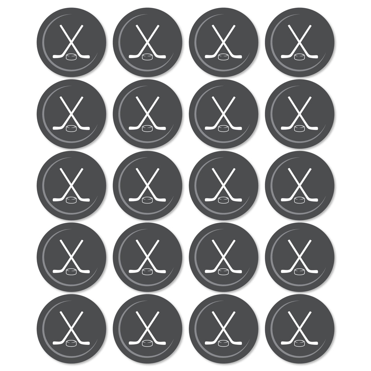 Shoots & Scores! - Hockey - Hockey Puck Decorations DIY Baby Shower or Birthday Large Party Essentials - Set of 20