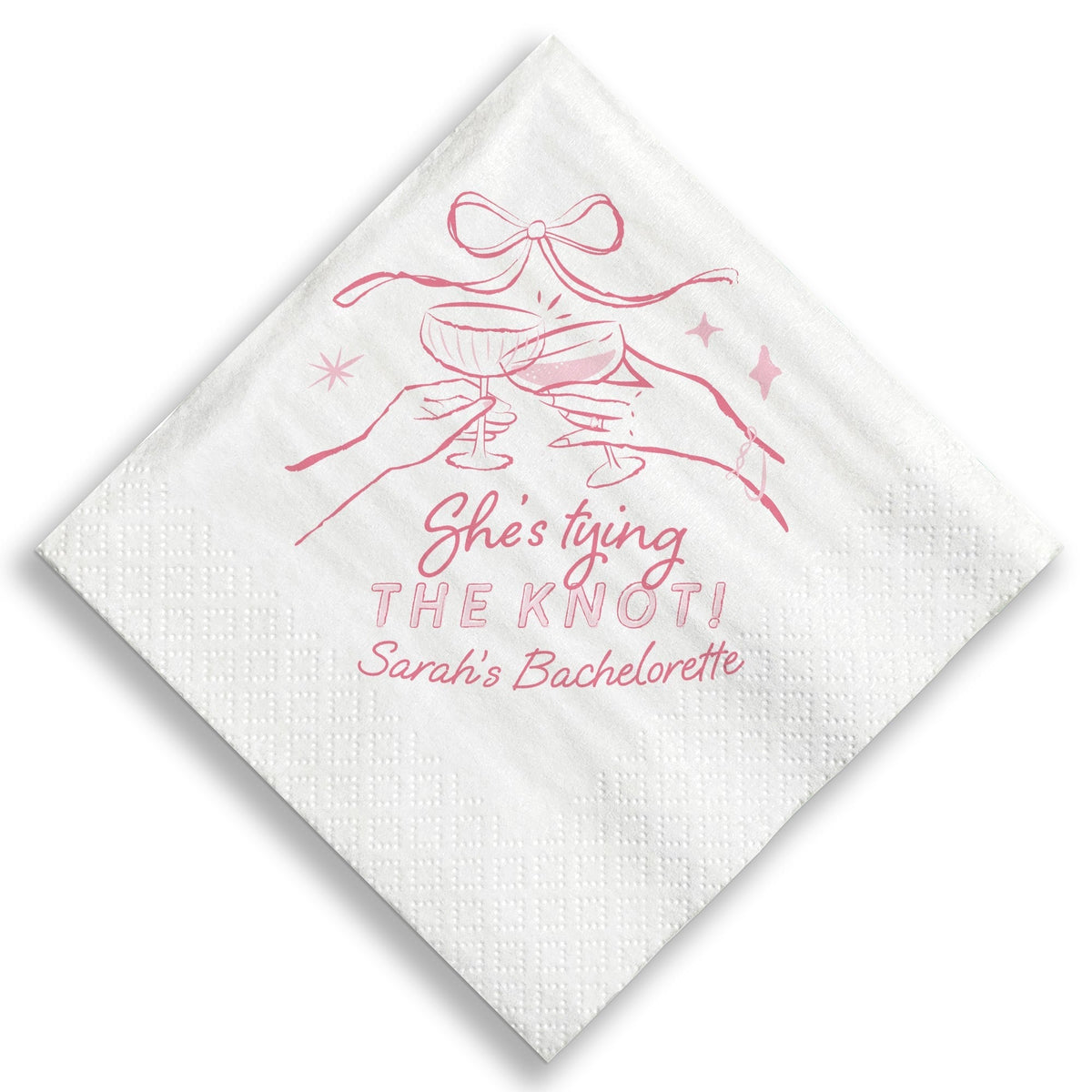 Custom Text - Tying The Knot Napkins