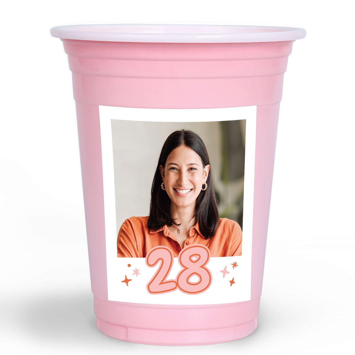 Custom Photo Party Cups - Look Who's Birthday - 16 Ct