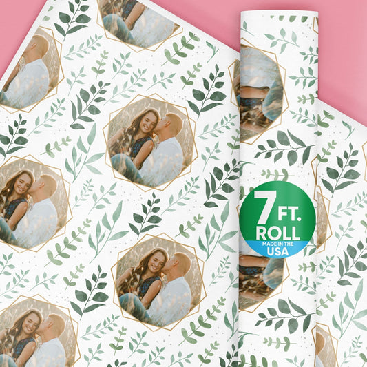 Custom Photo Wrapping Paper - Boho Botanical