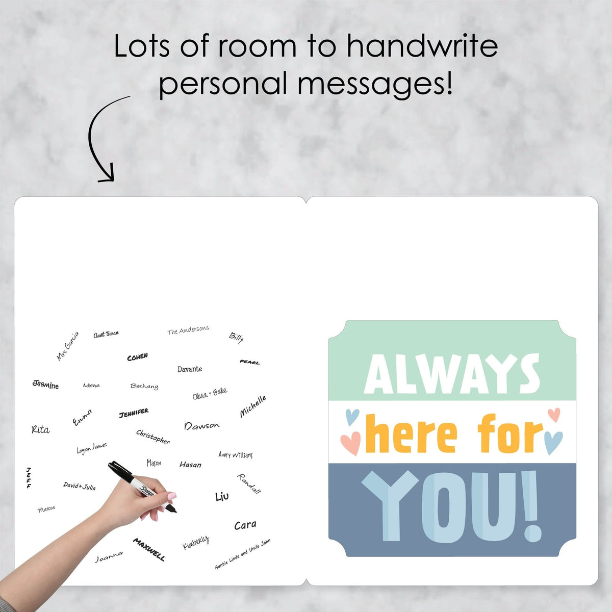 Sending You a Big Hug - Encouragement Thinking of you Giant Greeting Card - Big Shaped Jumborific Card - 16.5 x 22 inches