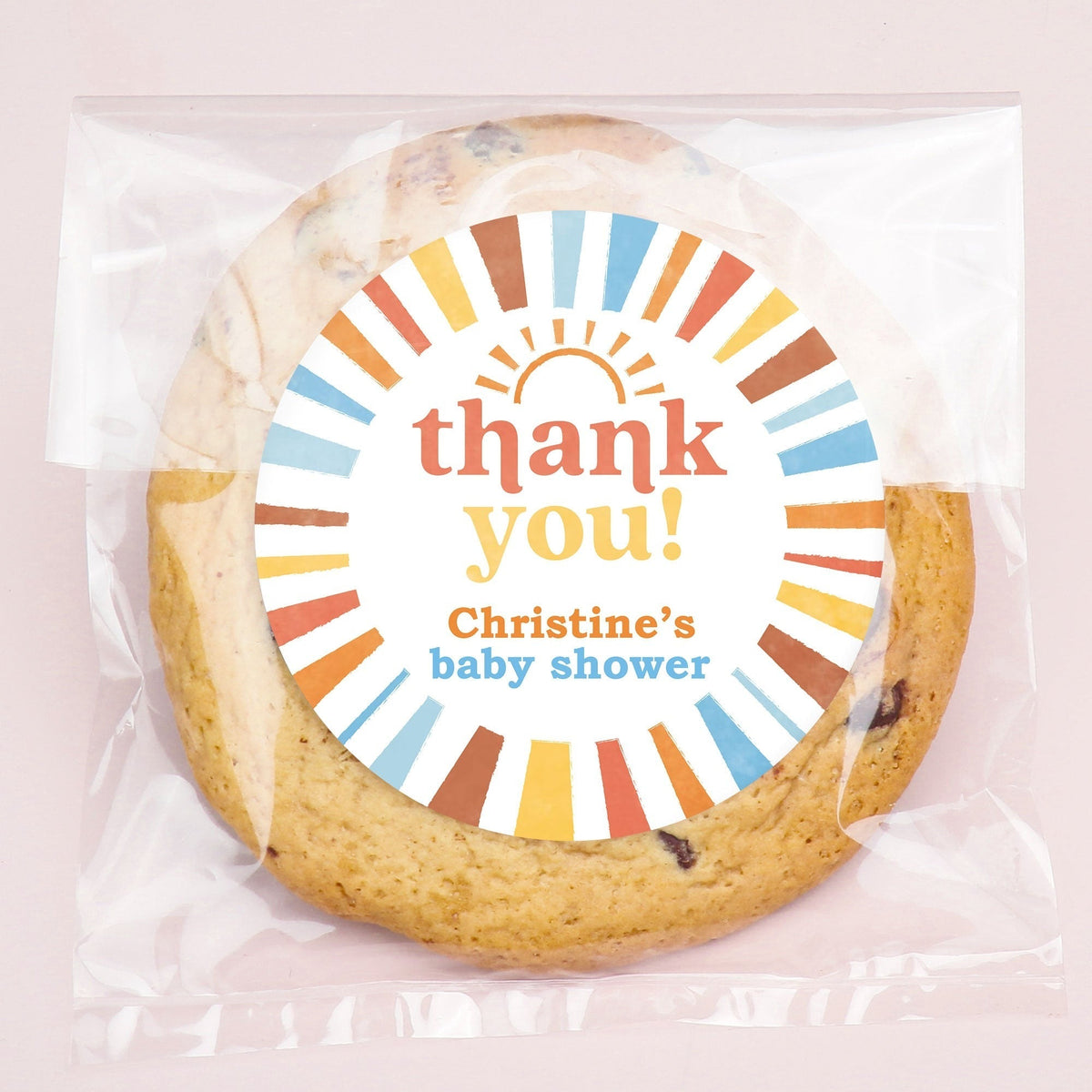 Custom Text Stickers & Clear Cookie Bags - Here Comes The Son