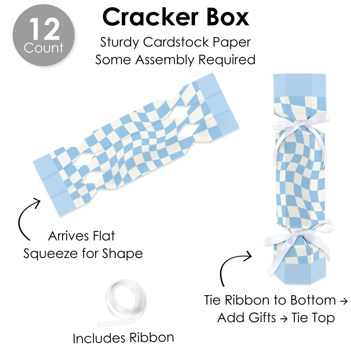 Checkered Cracker Boxes - 12 Ct