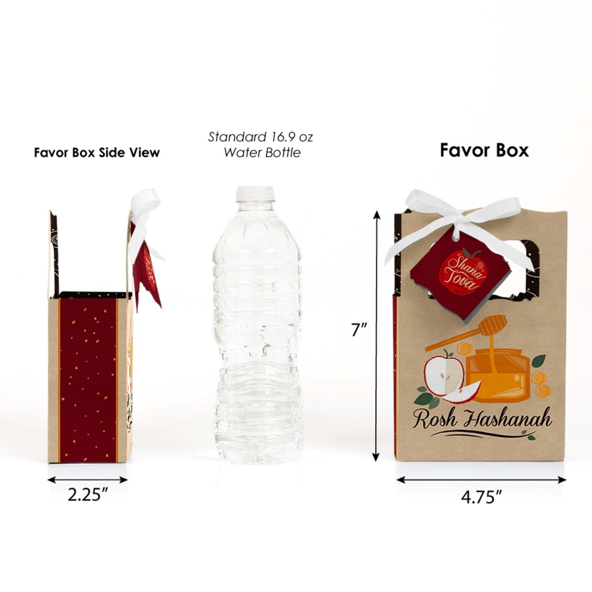 Rosh Hashanah - Jewish New Year Gift Favor Boxes - Set of 12