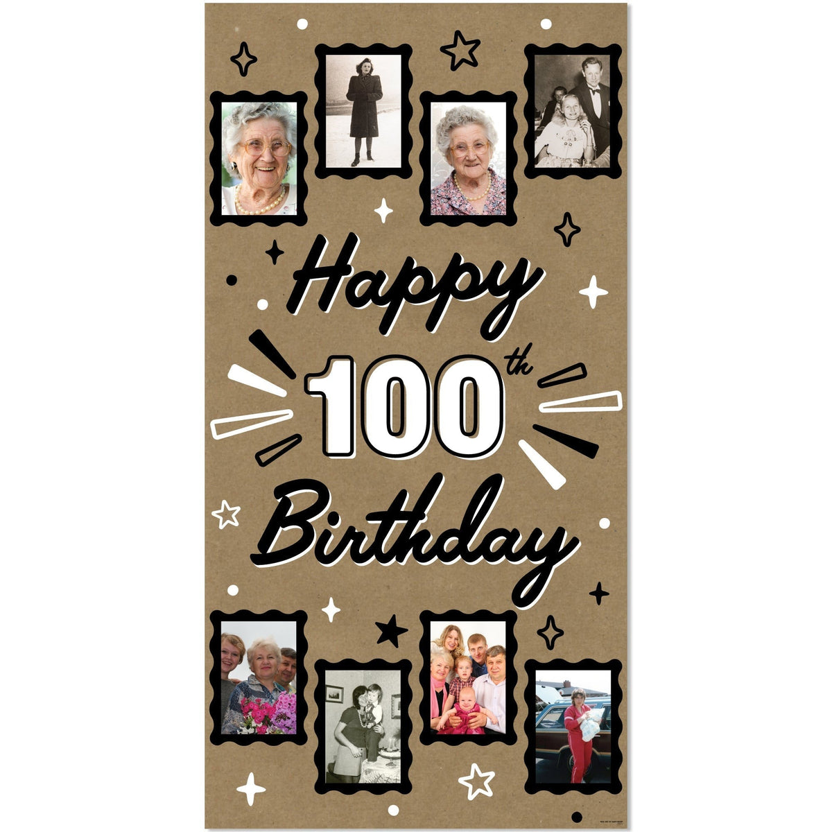 100th Birthday Kraft Photo Banner