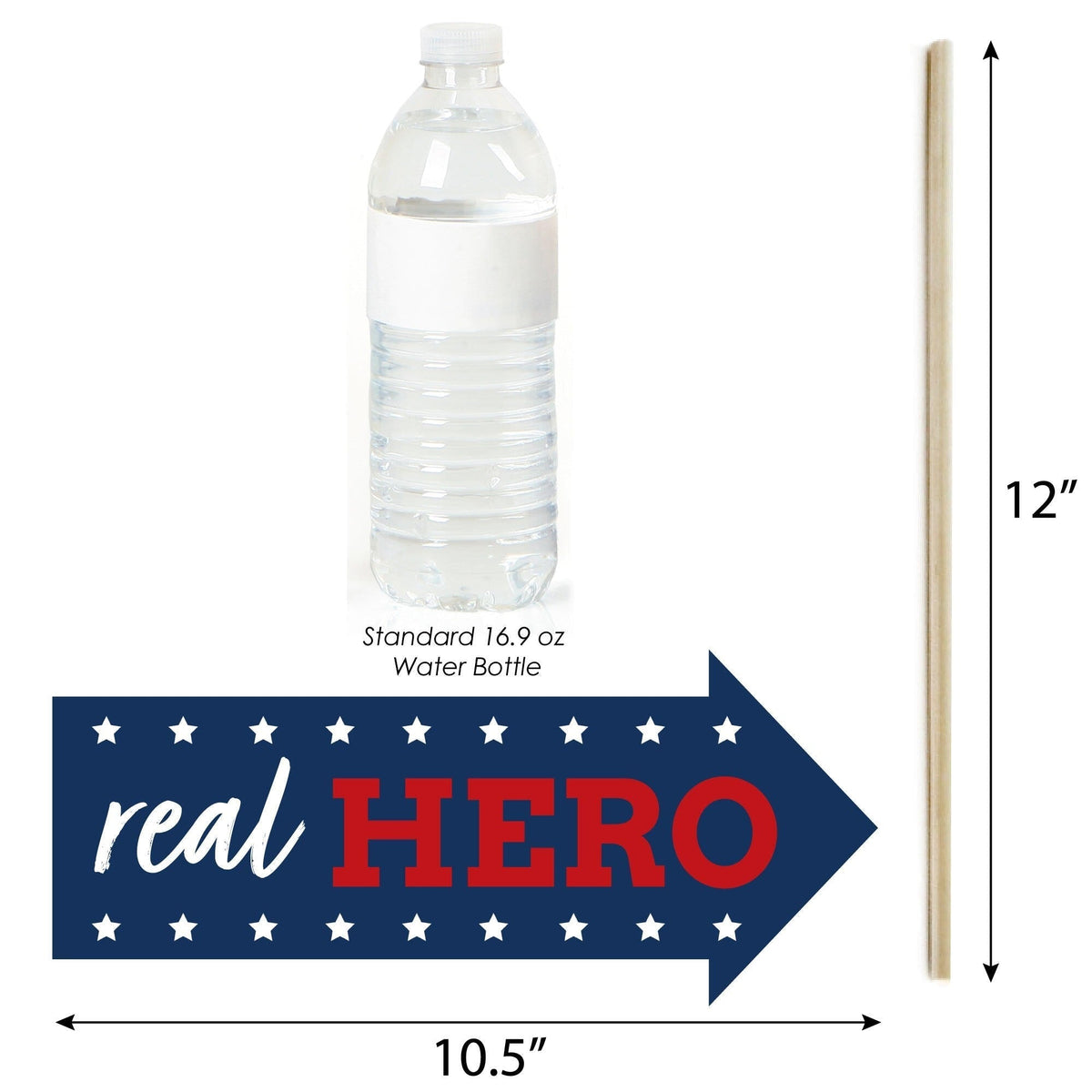 Happy Veterans Day - Patriotic Photo Booth Props Kit - 10 Piece