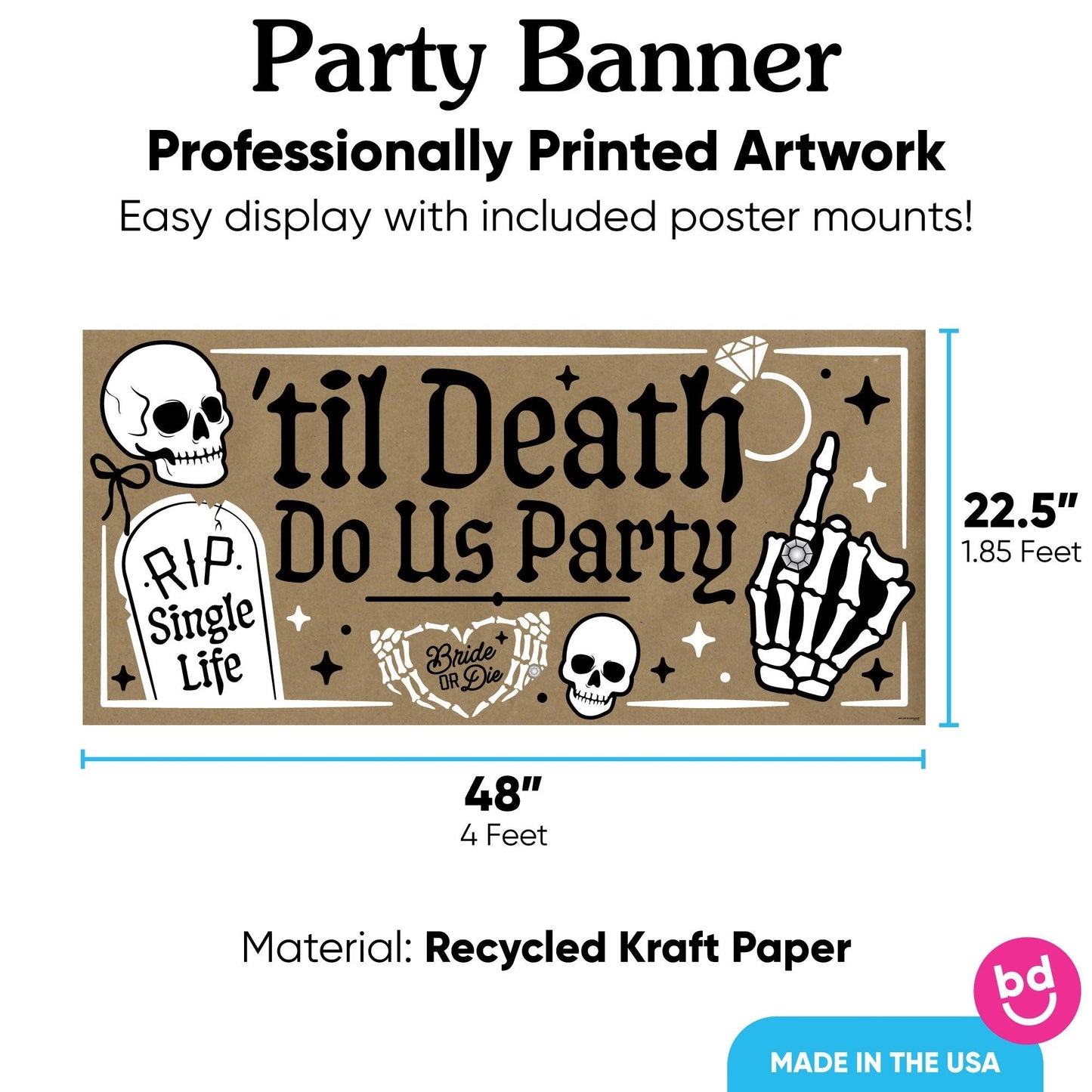 Til Death Do Us Party Kraft Banner