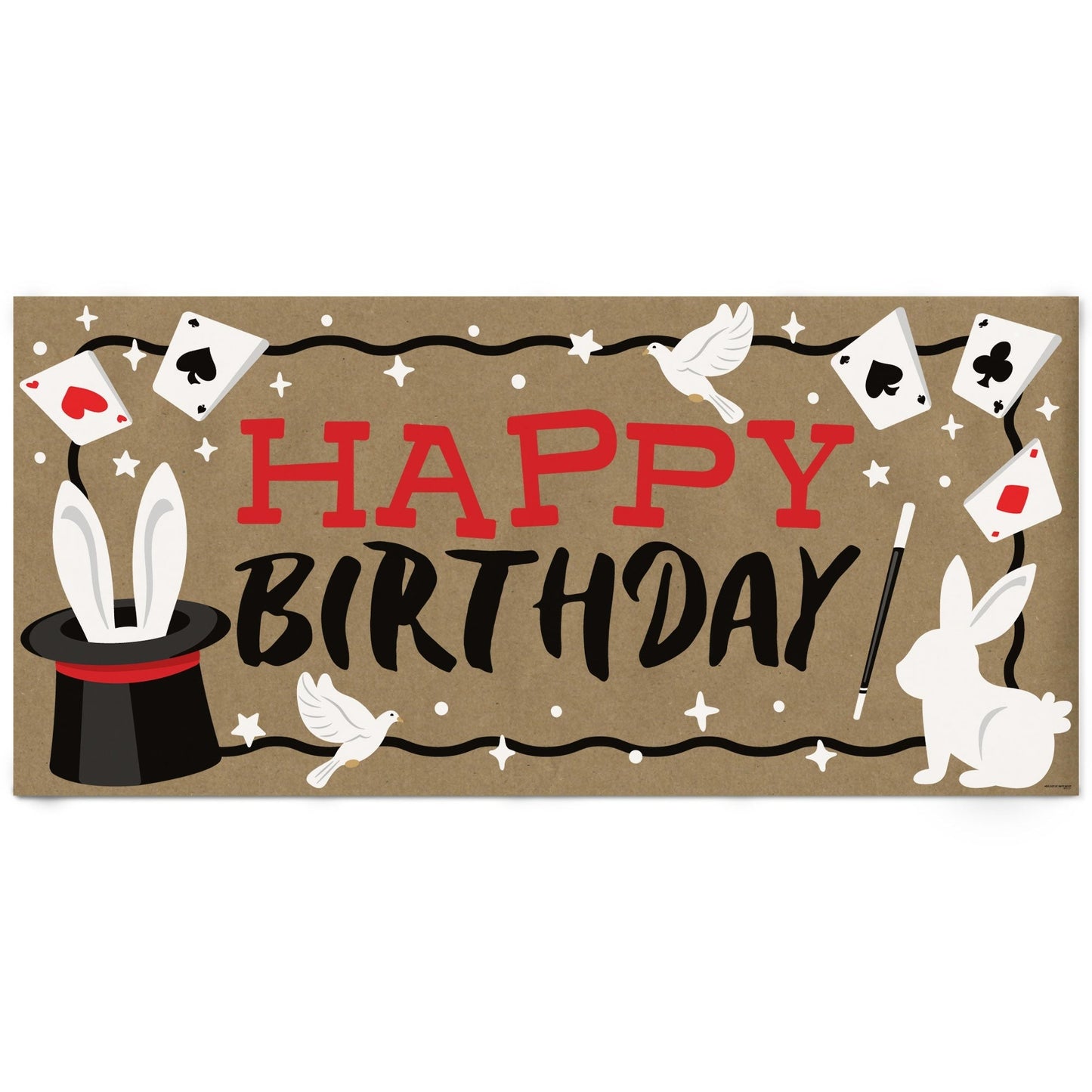 Magic Show Birthday Kraft Banner