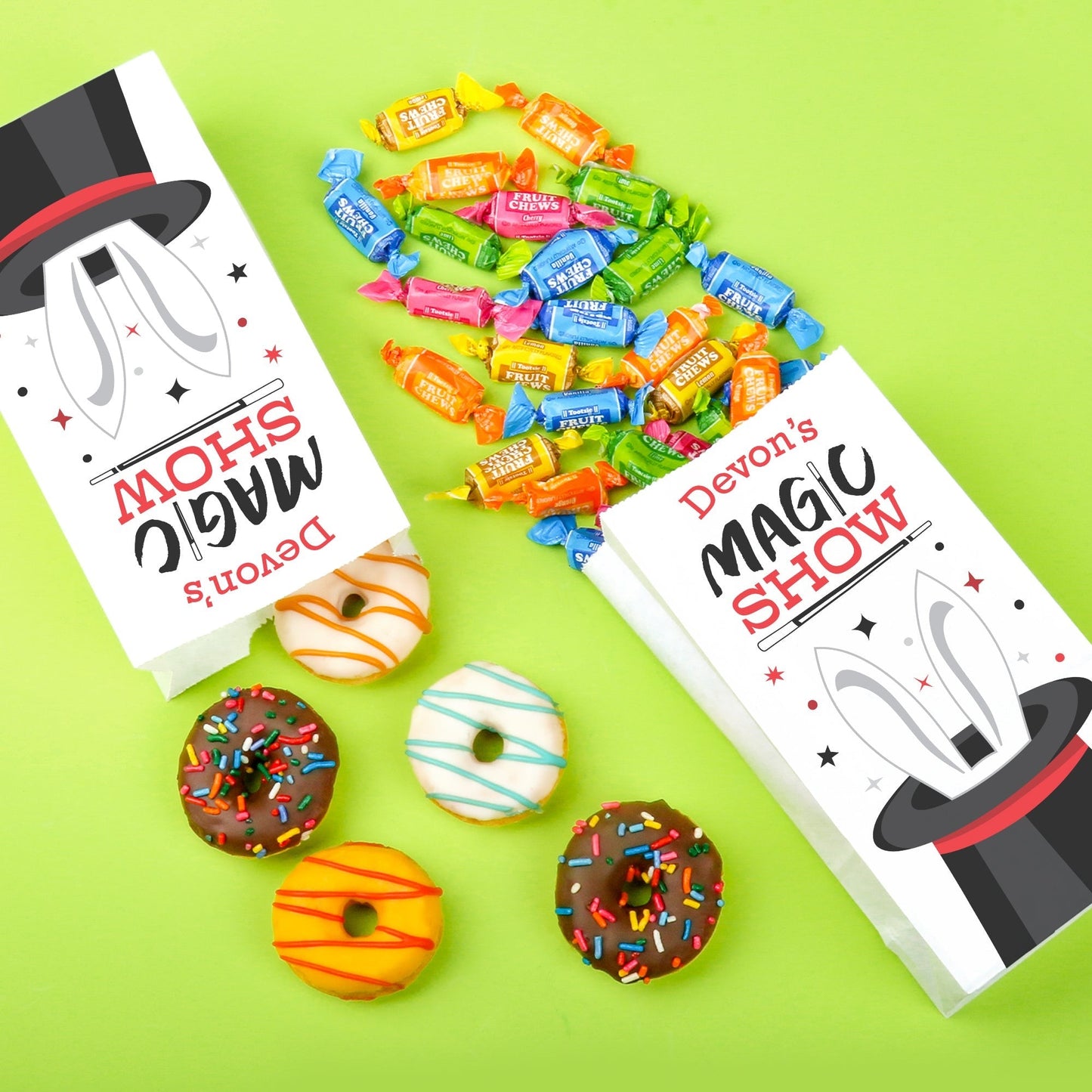 Custom Text Popcorn Bag - Magic Show - 25 Ct