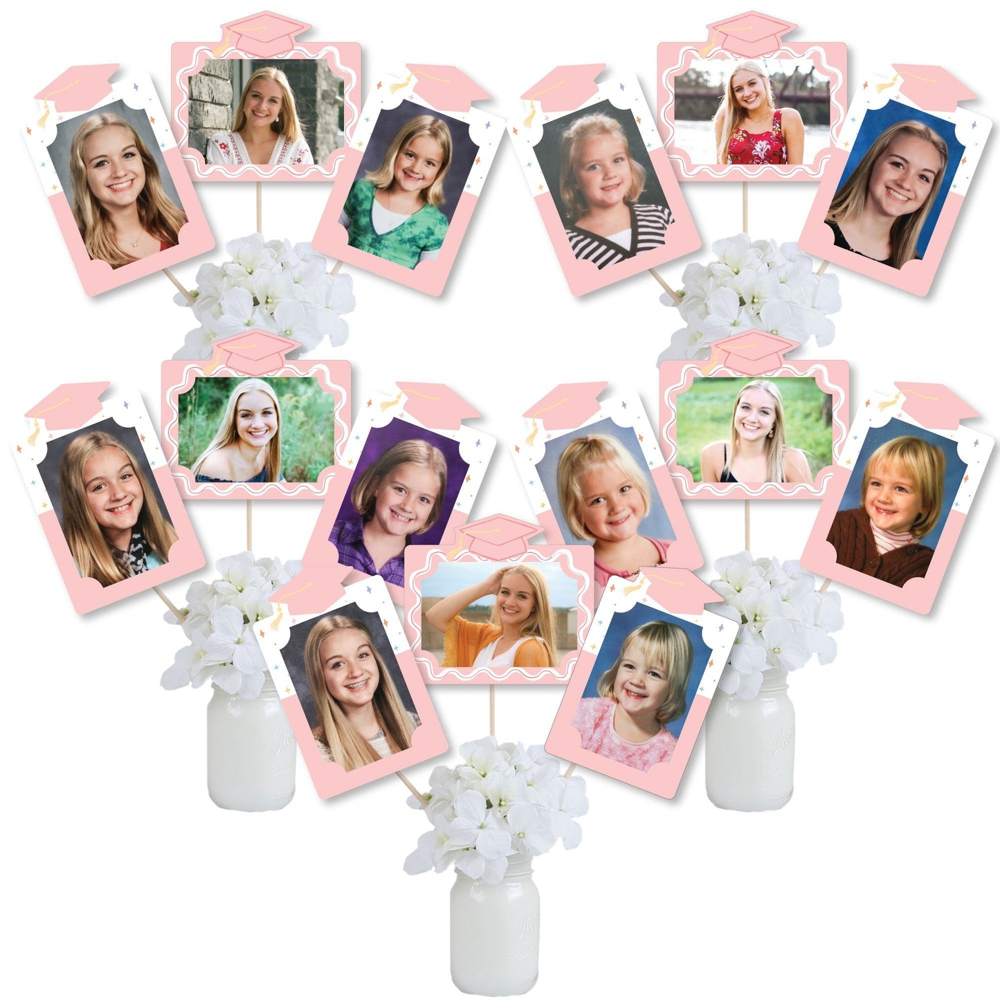 Pastel Grad Photo Table Toppers - 15 Pc
