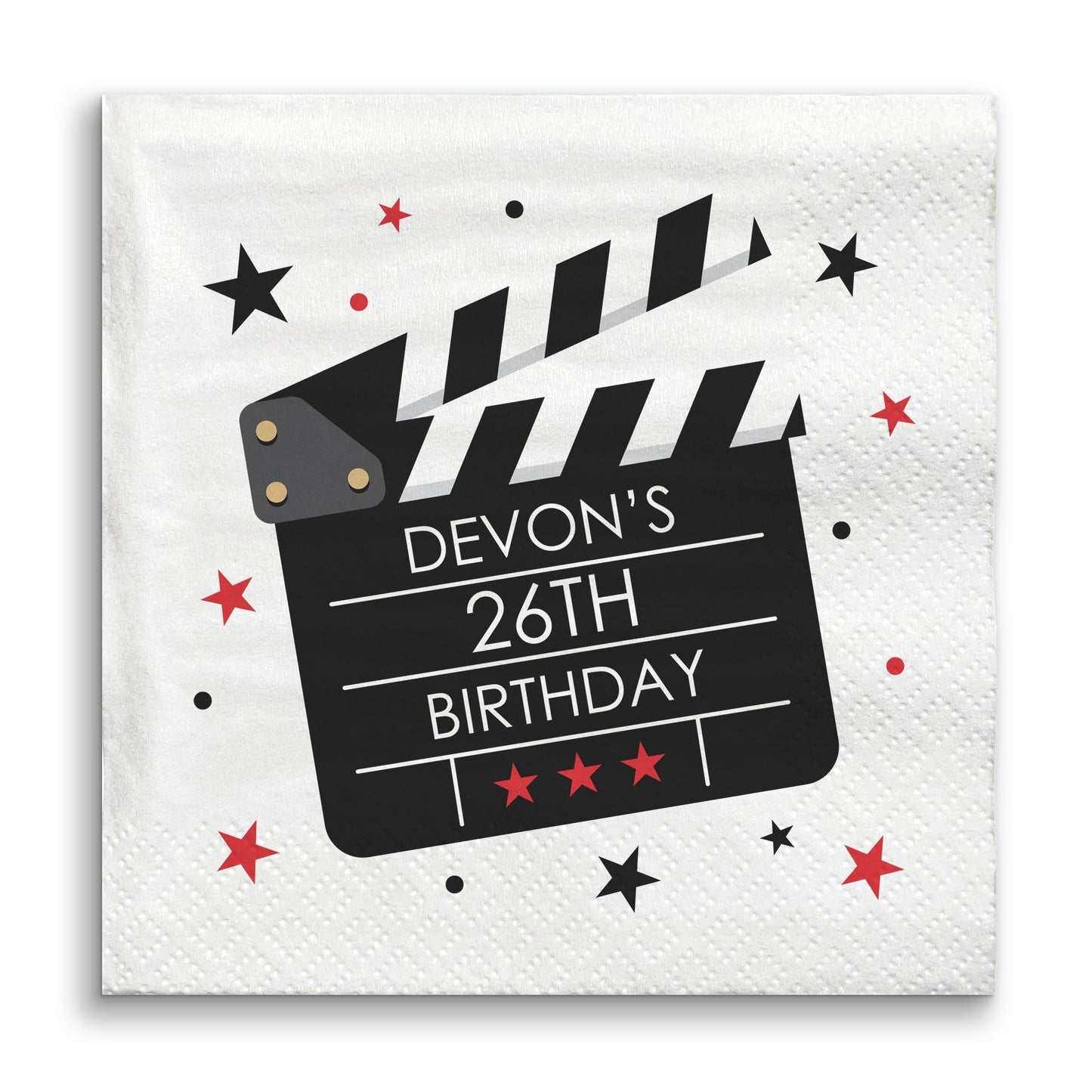 Custom Text Napkins - Movie Night