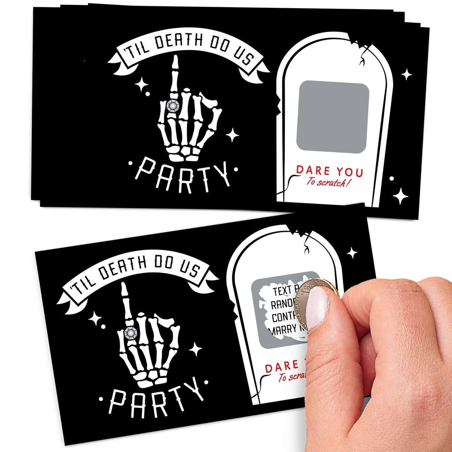 Til Death Do Us Party Dare Scratch Off Card Game - 22 Ct