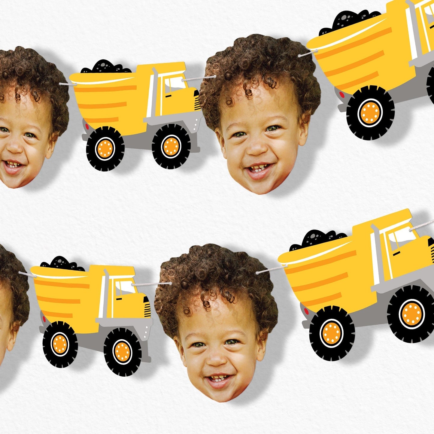 Custom Face Garland Banner - Construction