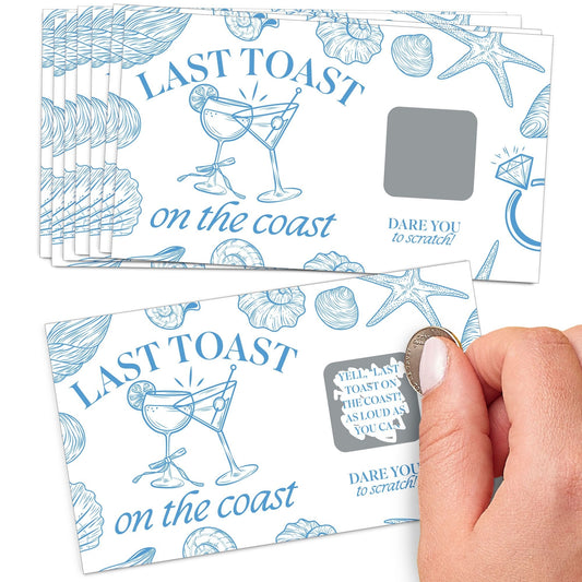 Last Toast on the Coast Dare Scratch Off Card Game - 22 Ct