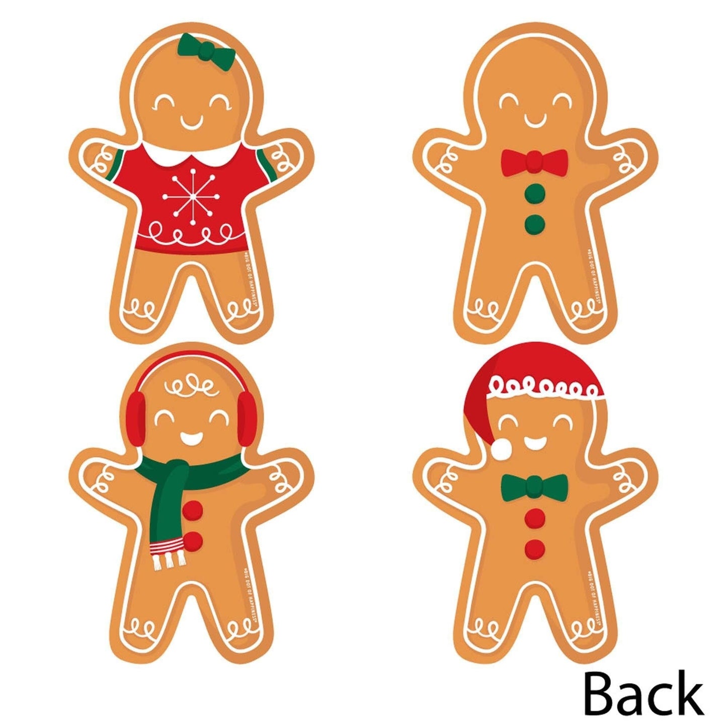 Gingerbread Christmas - Decorations DIY Gingerbread Man Holiday Party Essentials - Set of 20