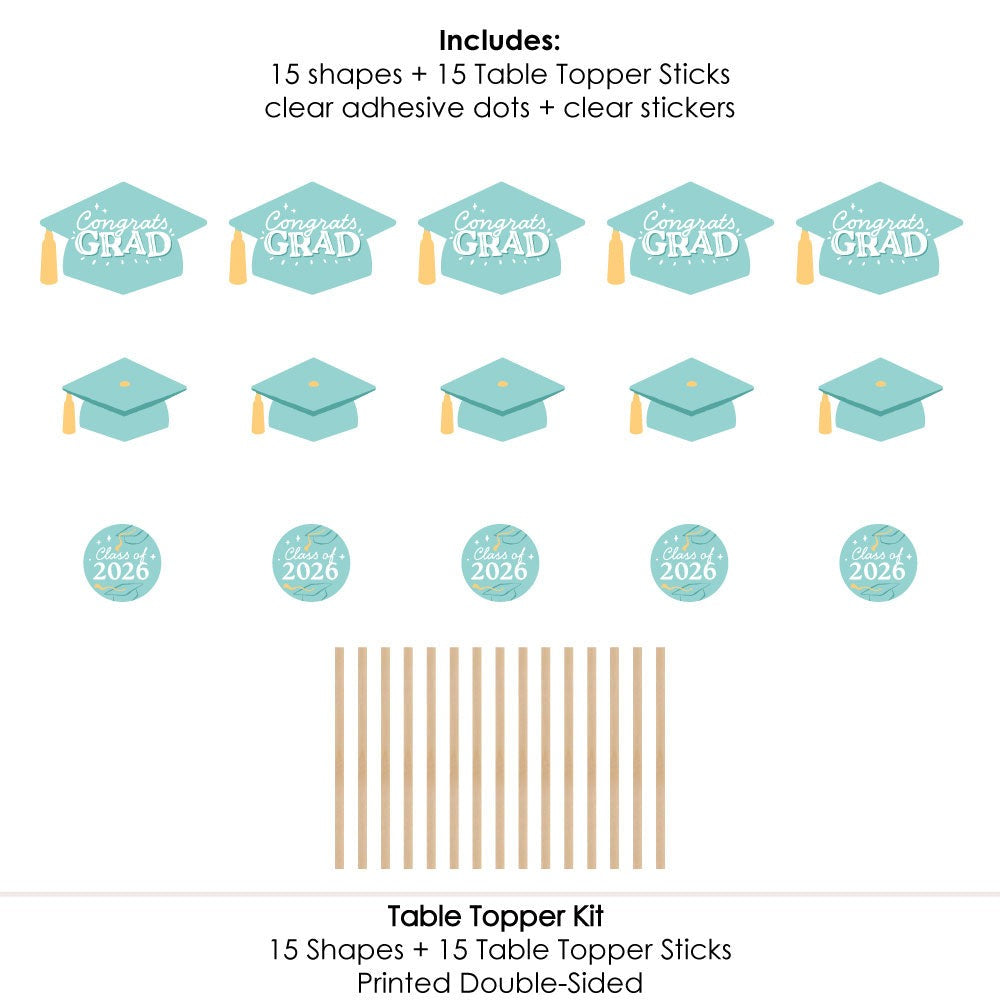 Pastel Grad - Table Toppers - 15 Ct
