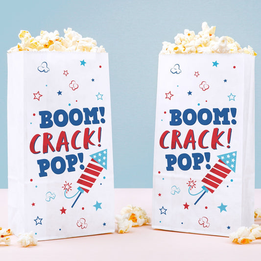 Popcorn Bags - Firecracker 4th of July - 25 Ct