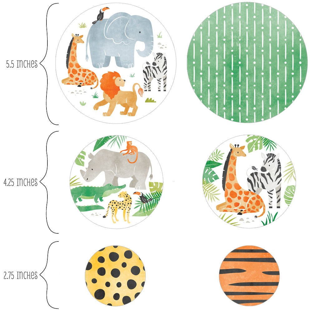 Safari Animals Large Confetti - 27 Ct