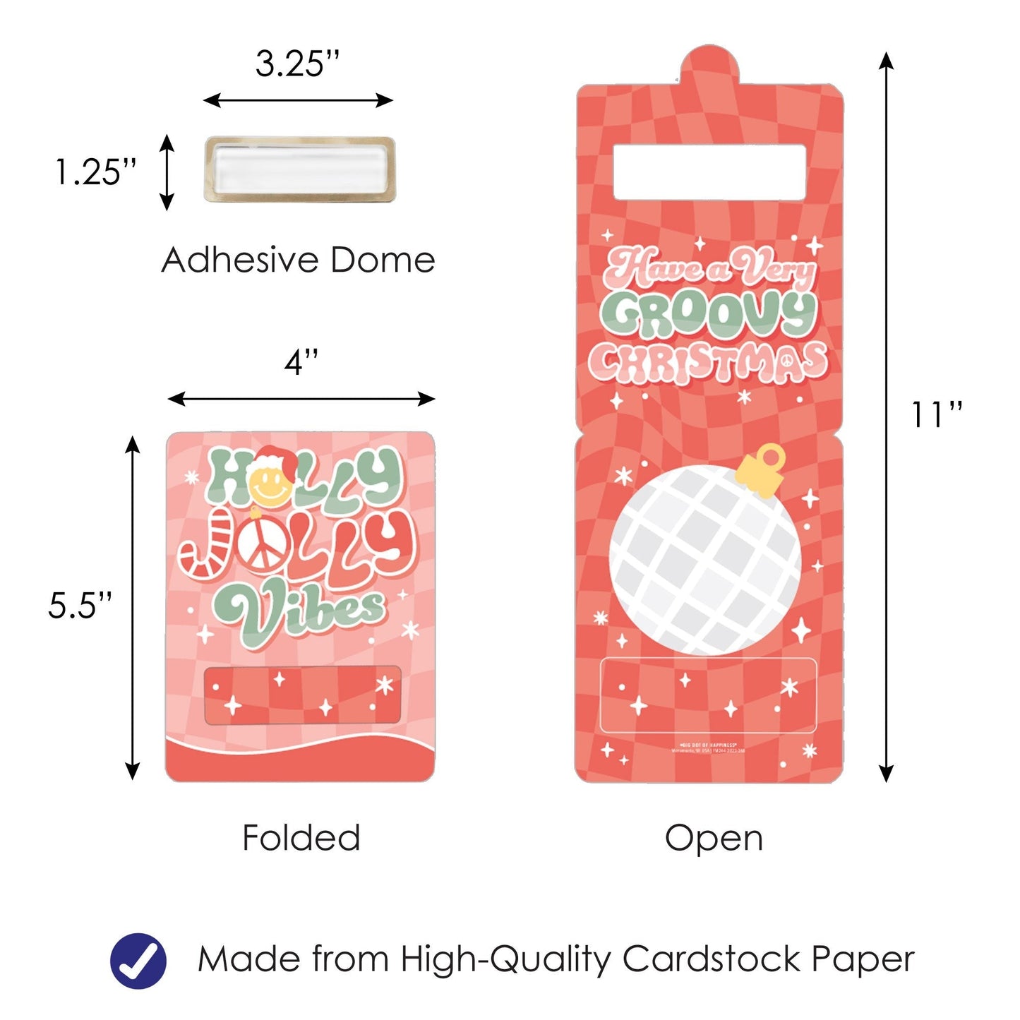 Merry Christmas Cards - DIY Assorted Holiday Party Cash Holder Gift - Funny Money Cards - Set of 6