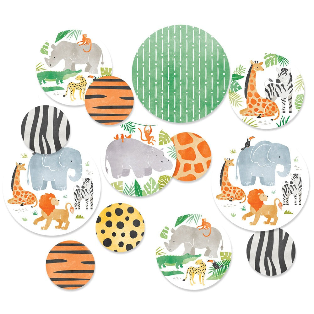 Safari Animals Large Confetti - 27 Ct