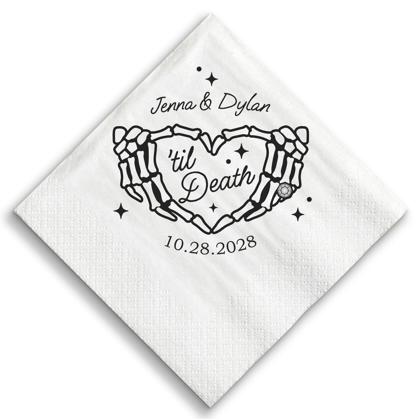 Custom Text Napkins - Til Death Wedding