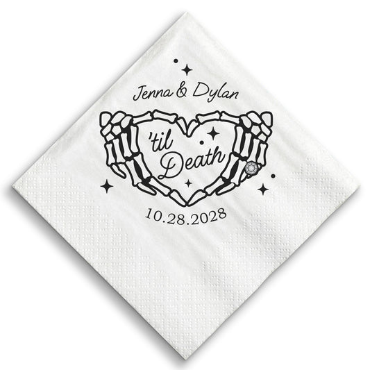 Custom Text Napkins - Til Death Wedding