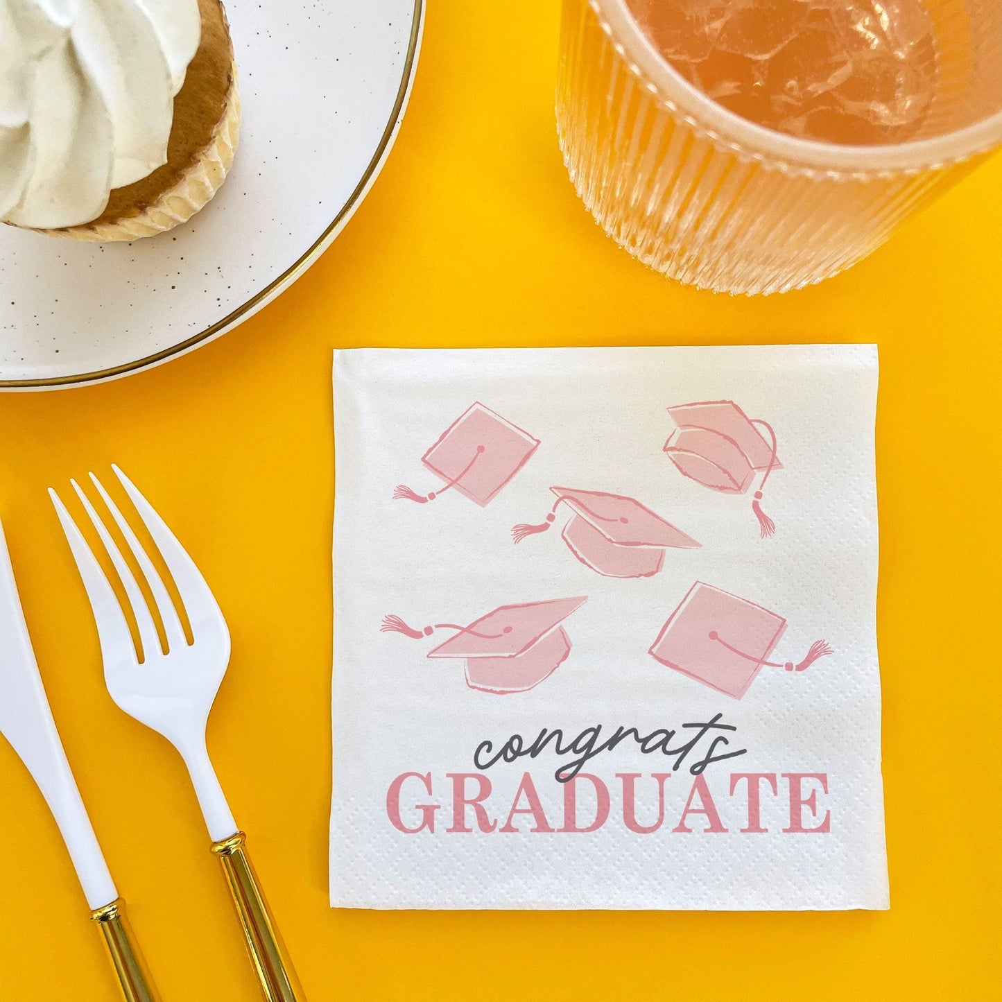 Napkins - Pink Graduation - 24 Ct