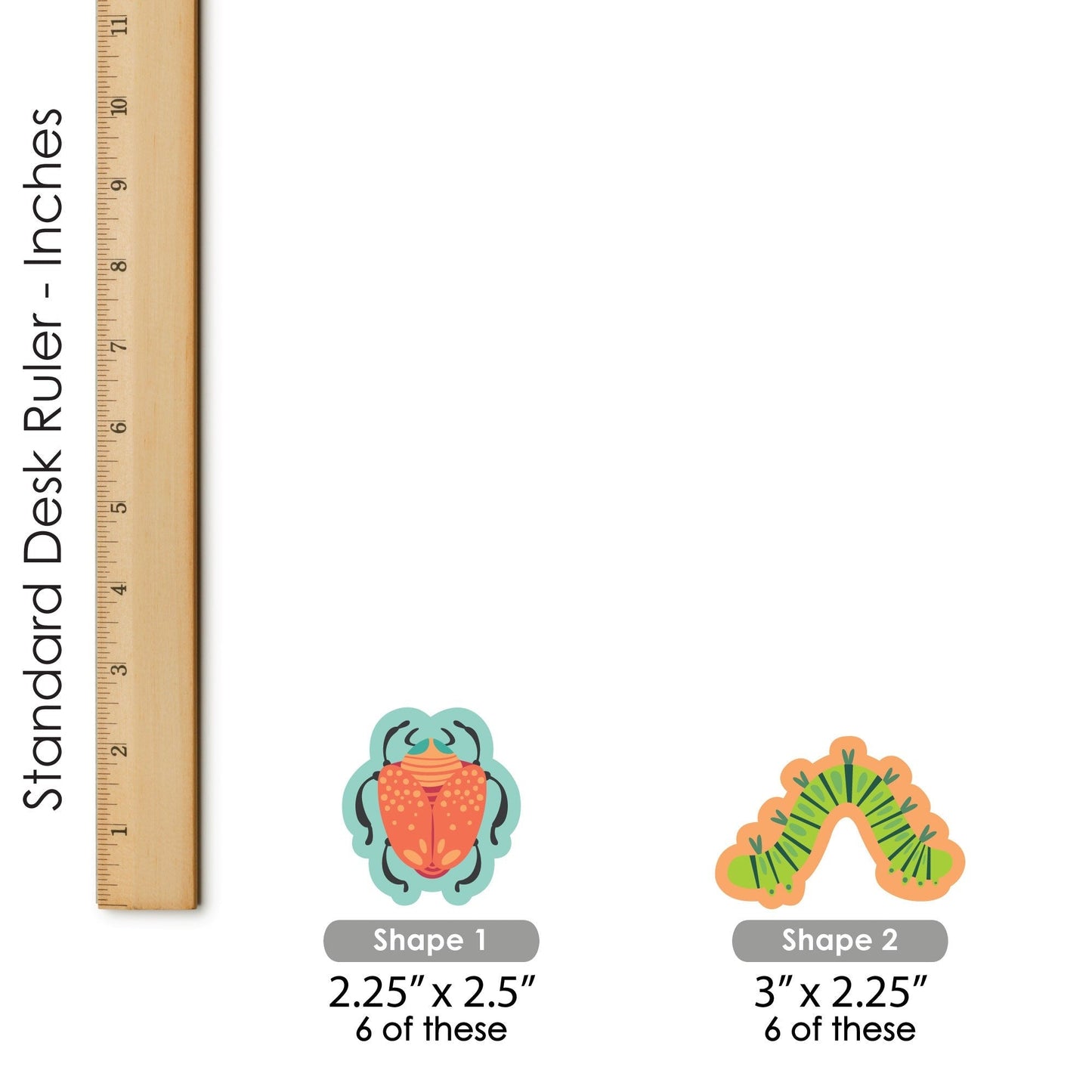 Buggin' Out - DIY Shaped Bugs Birthday Party Cut-Outs - 24 Count