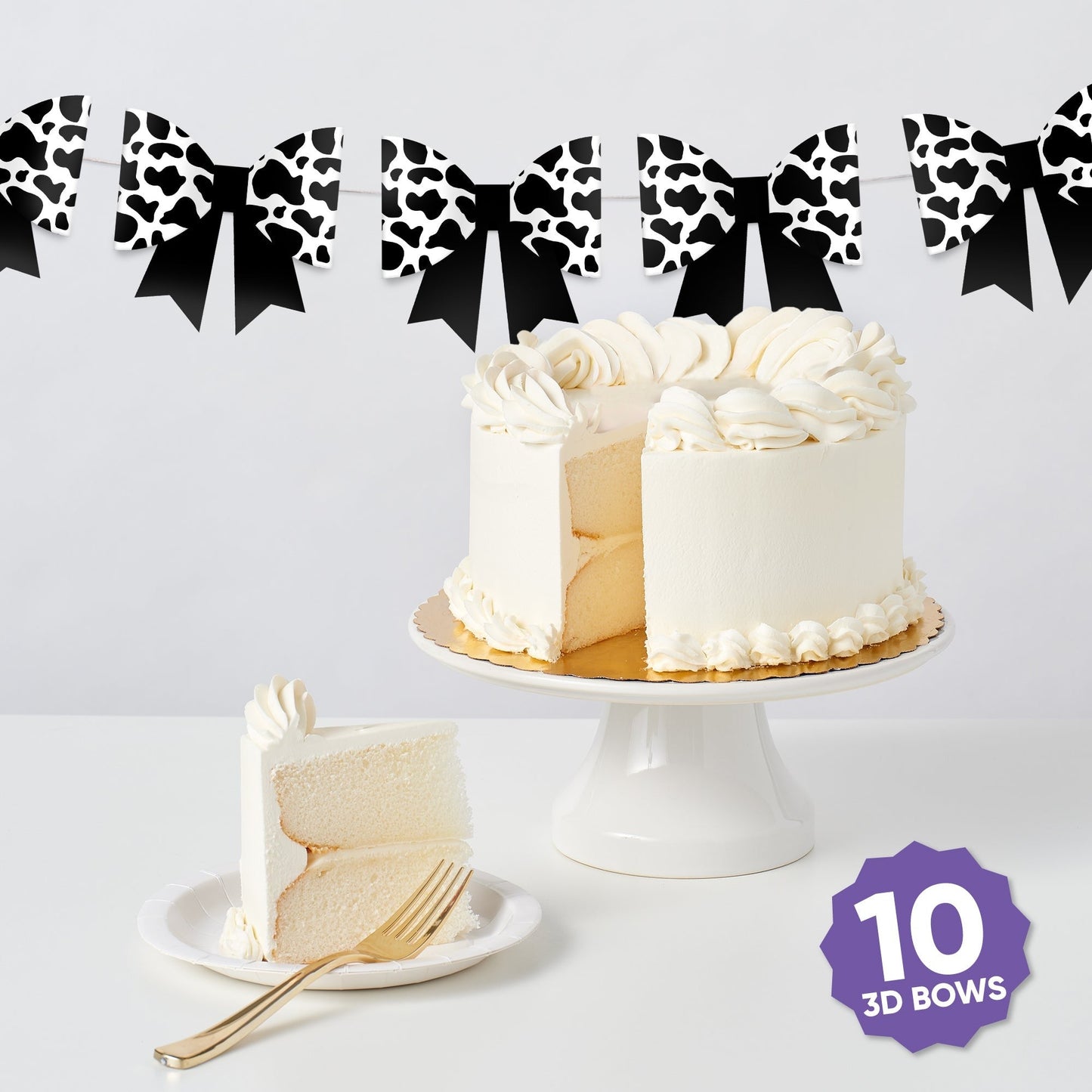 Cow Print - 3D Bow Banner