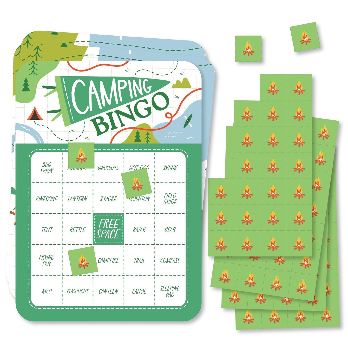 Camping Bingo Game - 18 Ct