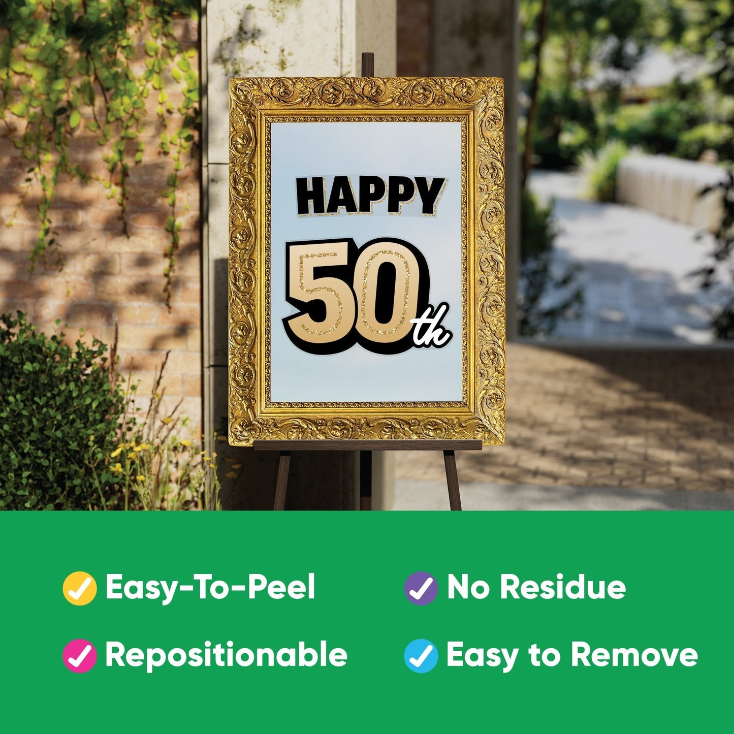 50th Birthday Backdrop Decals
