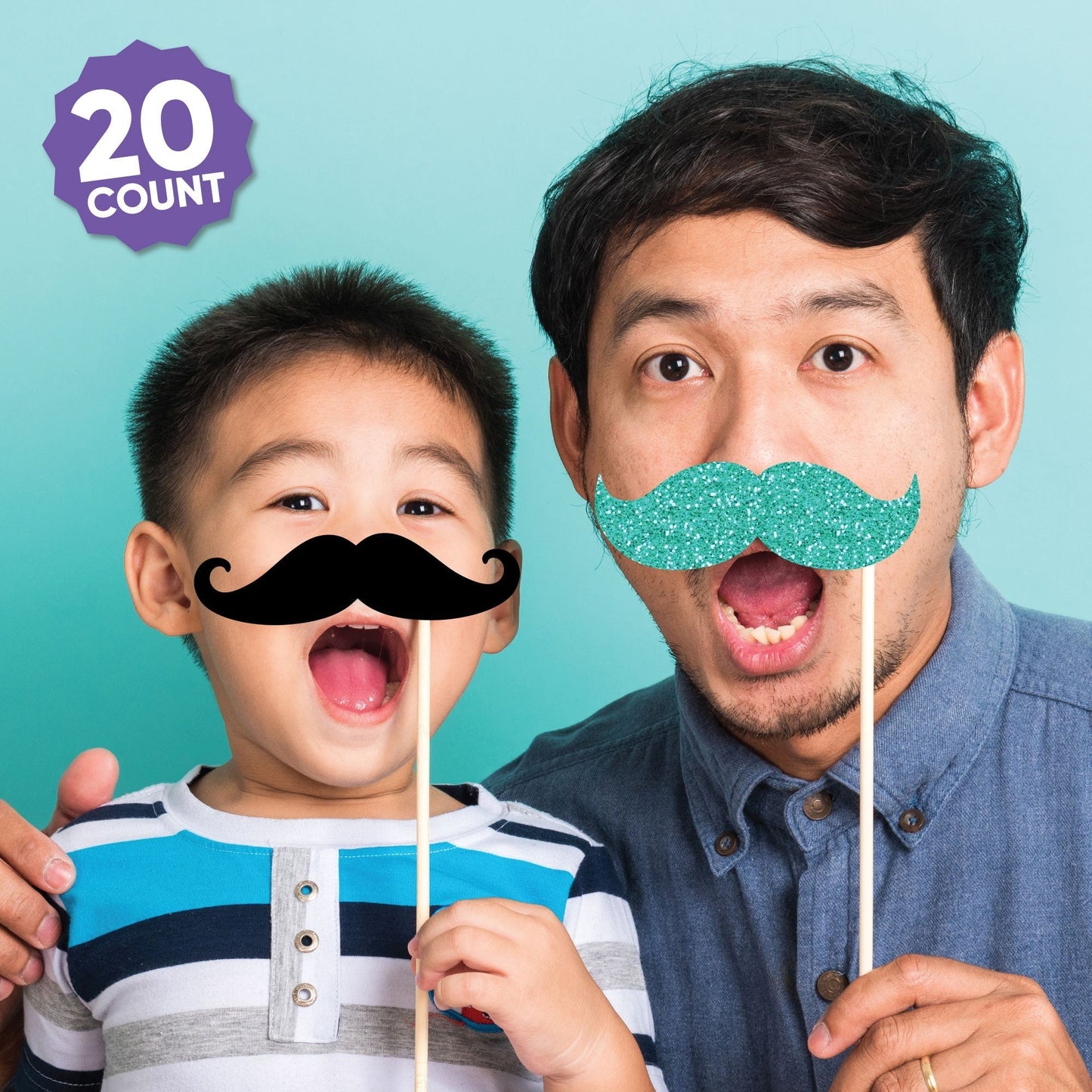 Colorful New Year 2026 Photo Props - 20 Ct