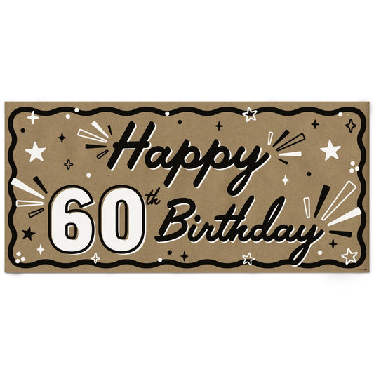 60th Birthday Kraft Banner