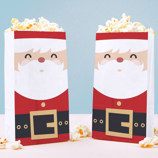 Popcorn Bags - Jolly Santa - 25 Ct