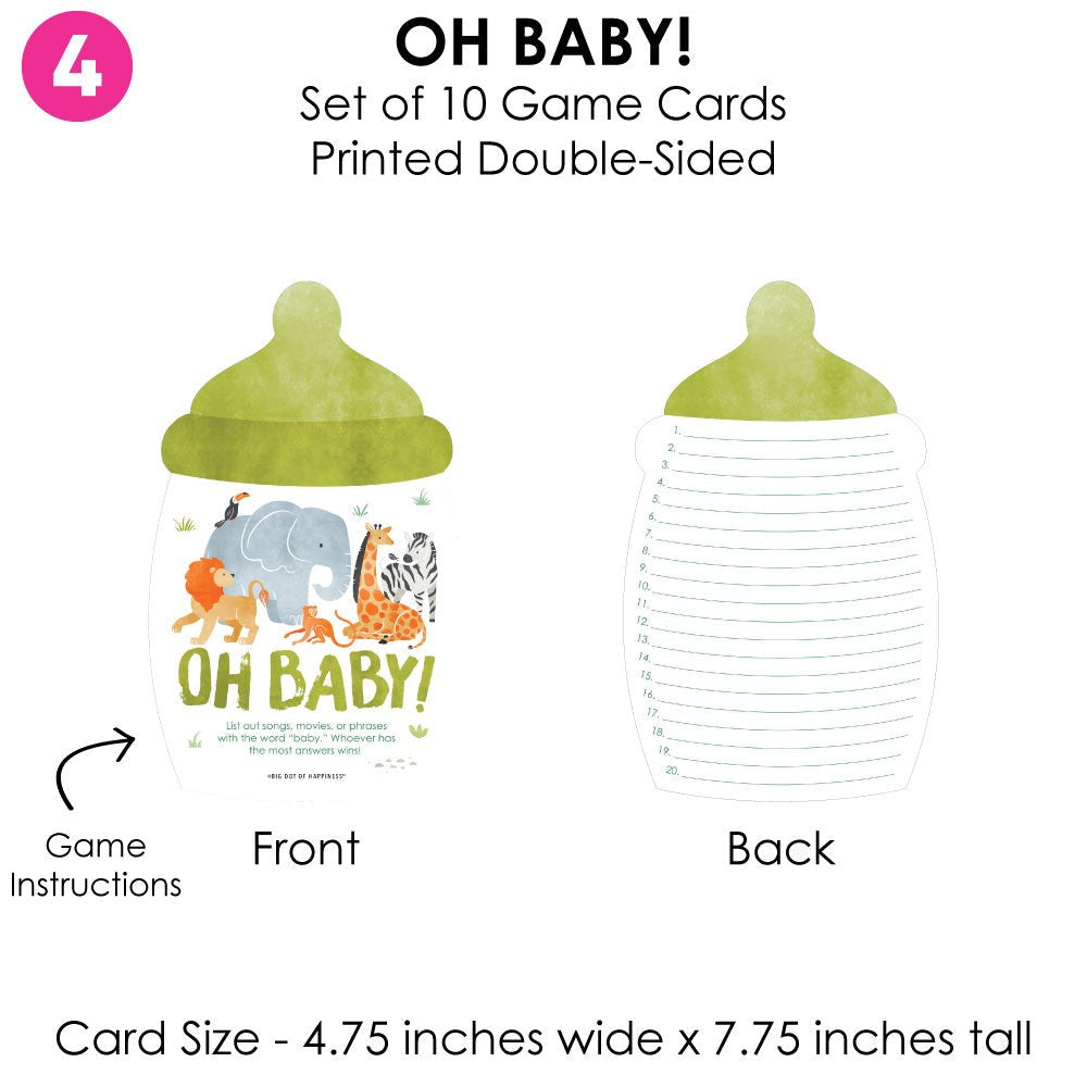 Safari Animals Baby Shower Gamerific Bundle