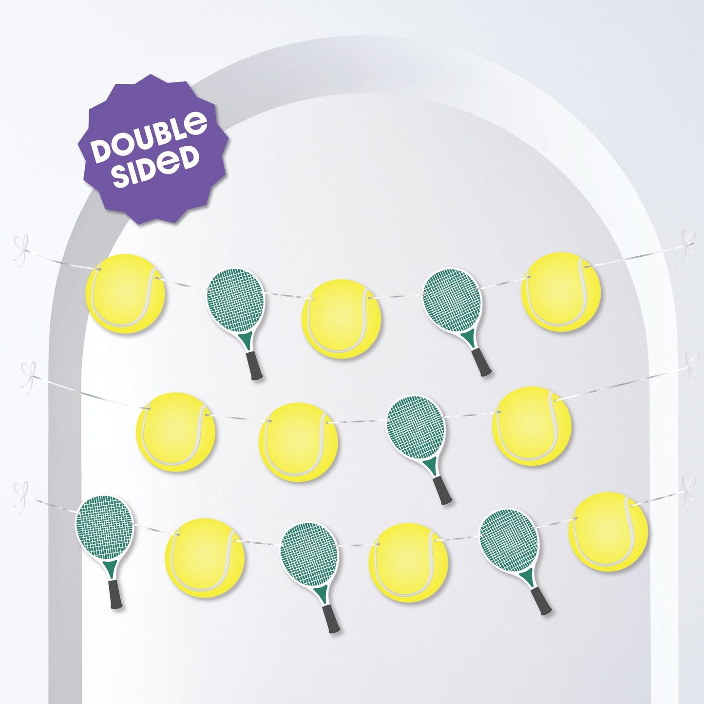 Tennis Garland Banner - 15 Pc