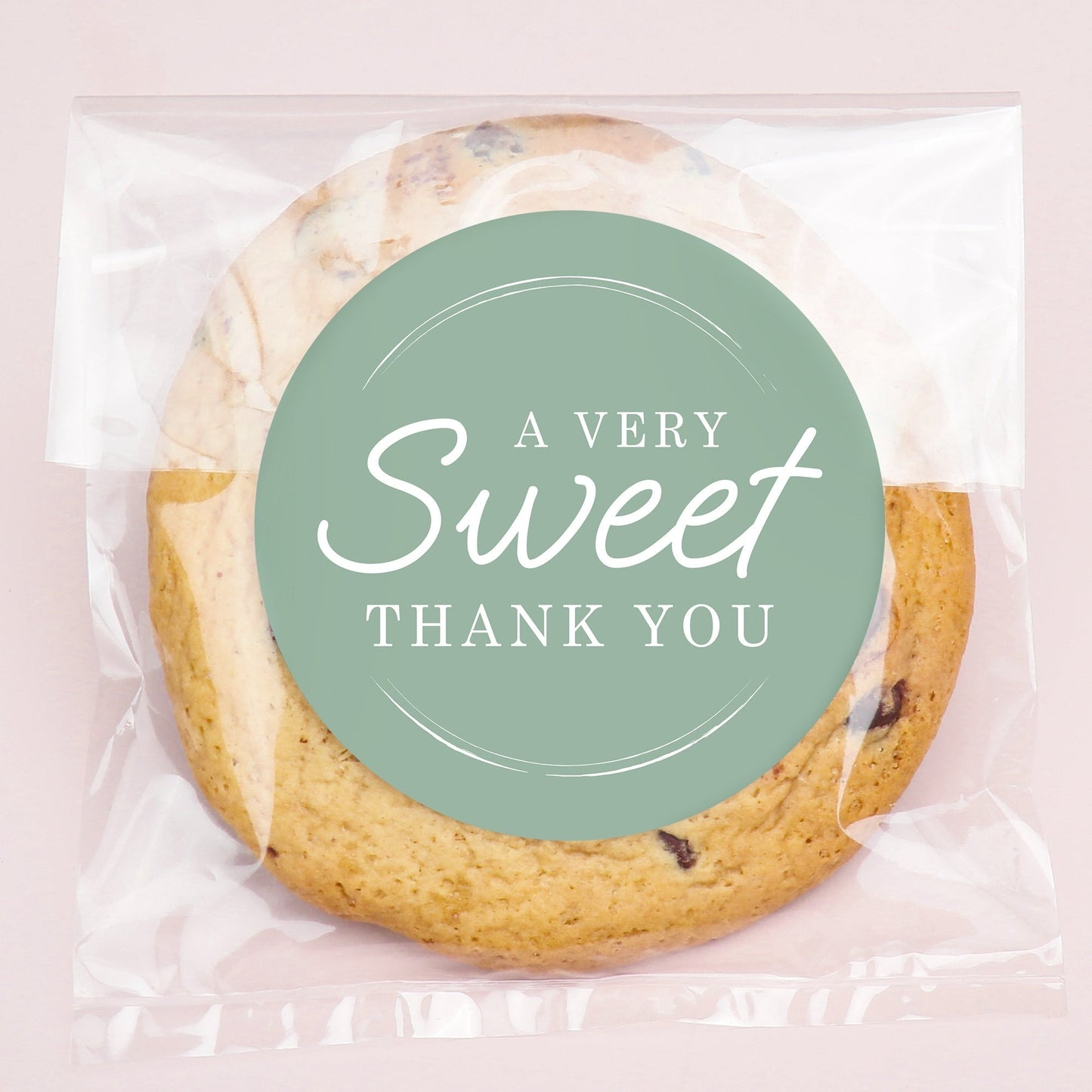 Sweet Wedding Thank You Stickers & Clear Cookie Bags - 25 Ct