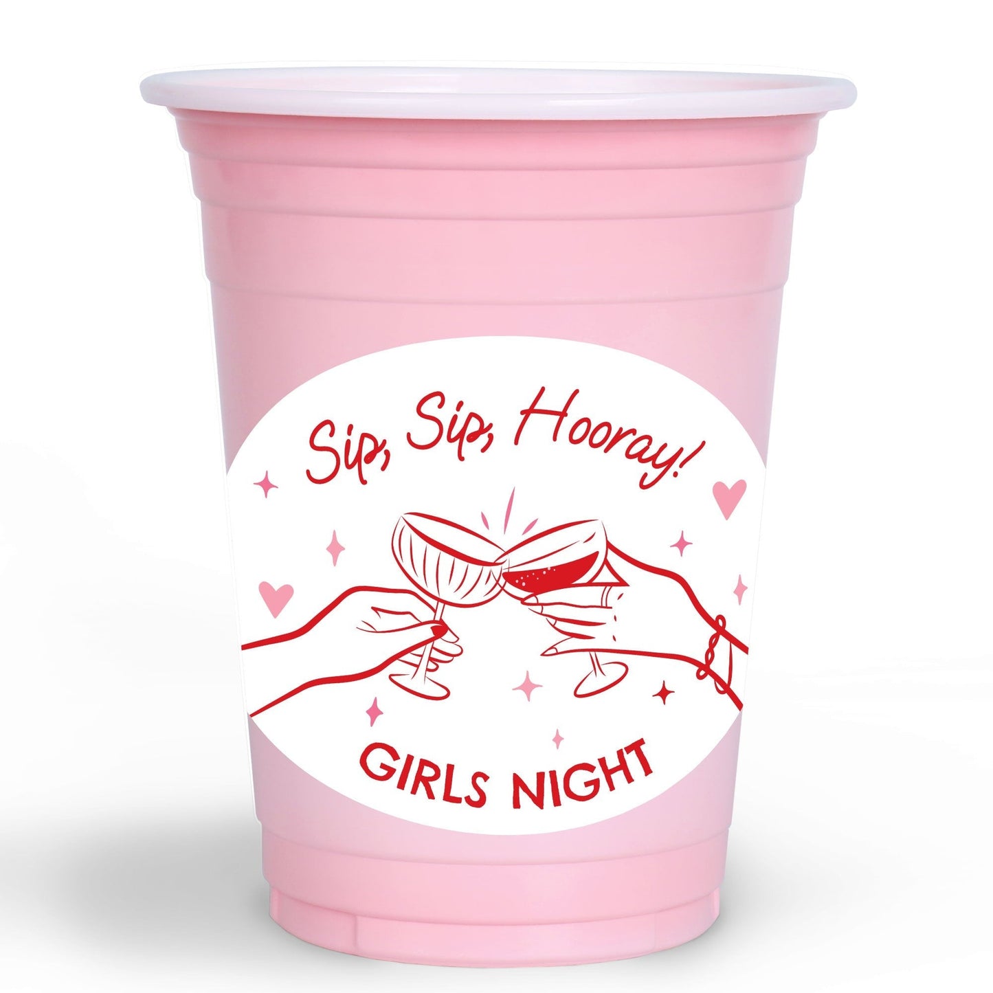 Custom Text Party Cups - Drinks with the Girls - 16 Ct