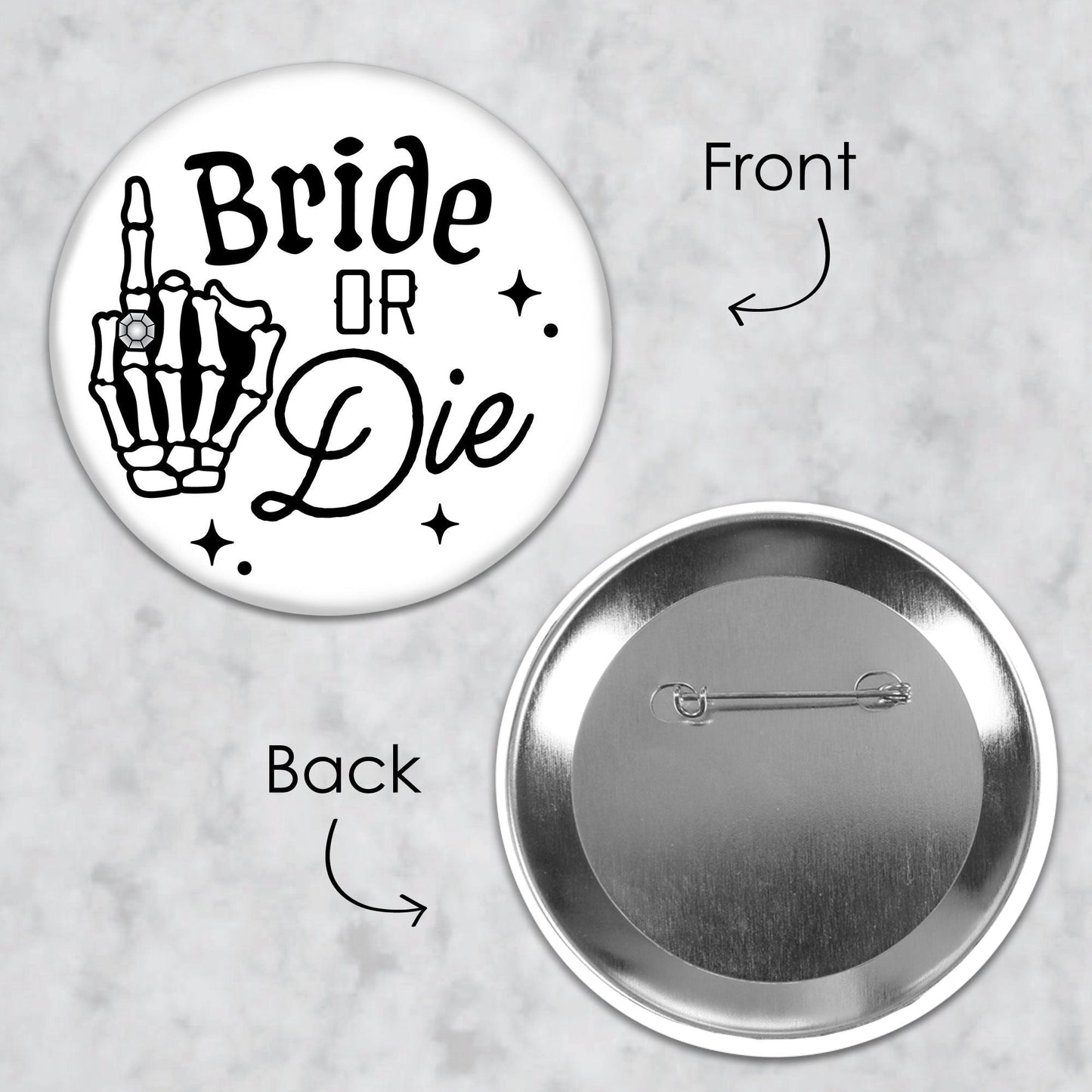 Til Death Do Us Party Bachelorette Buttons - 8 Ct