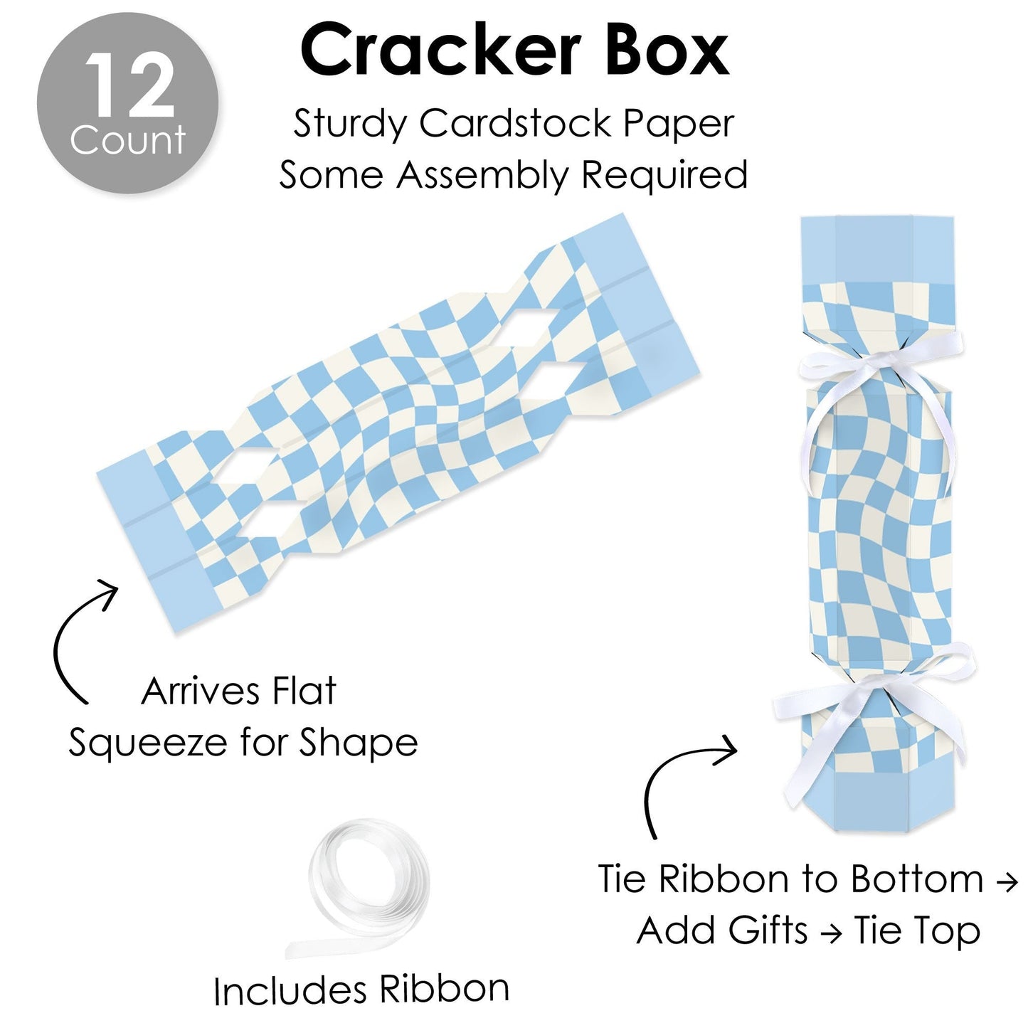 Checkered Cracker Boxes - 12 Ct