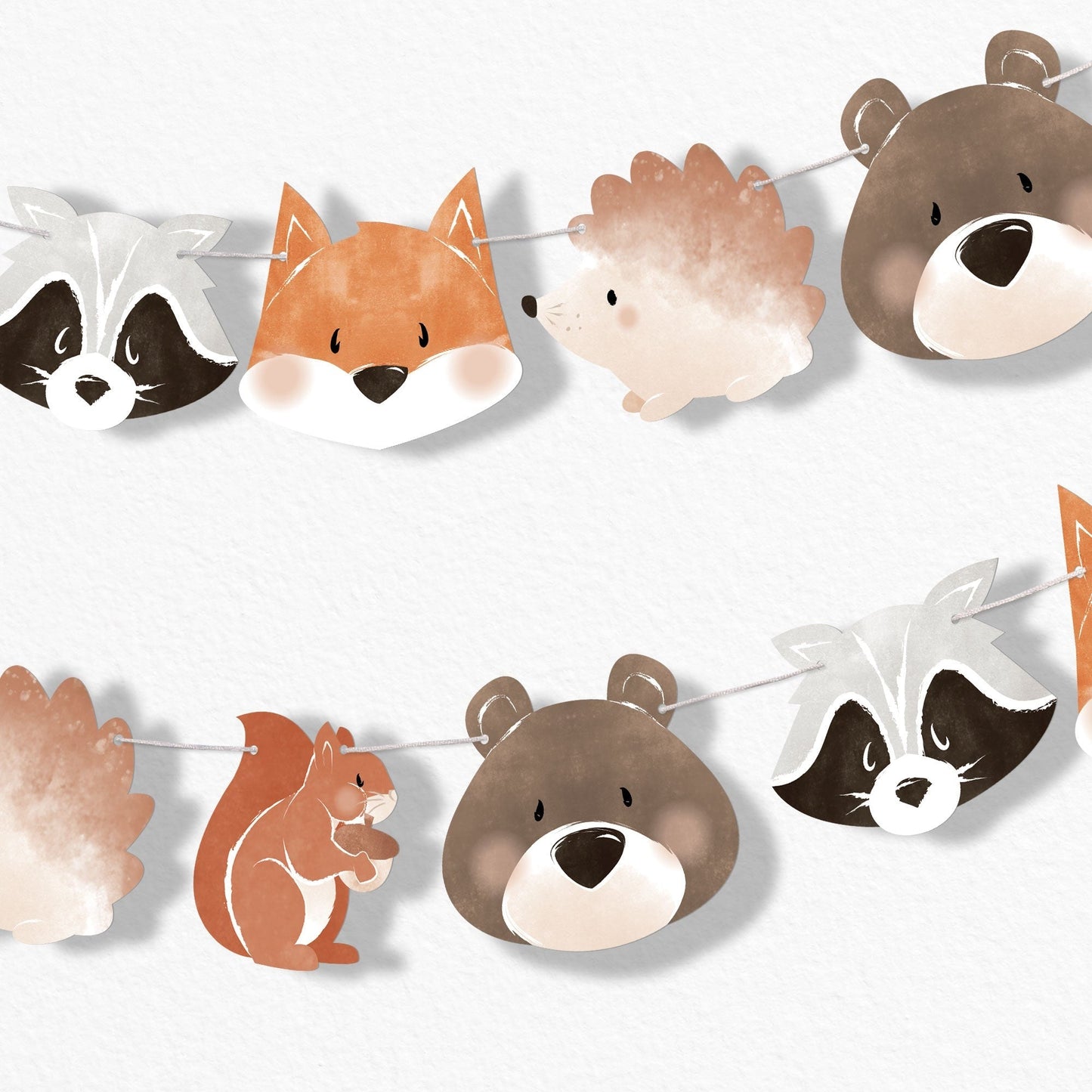 Woodland Animals Garland Banner - 15 Pc