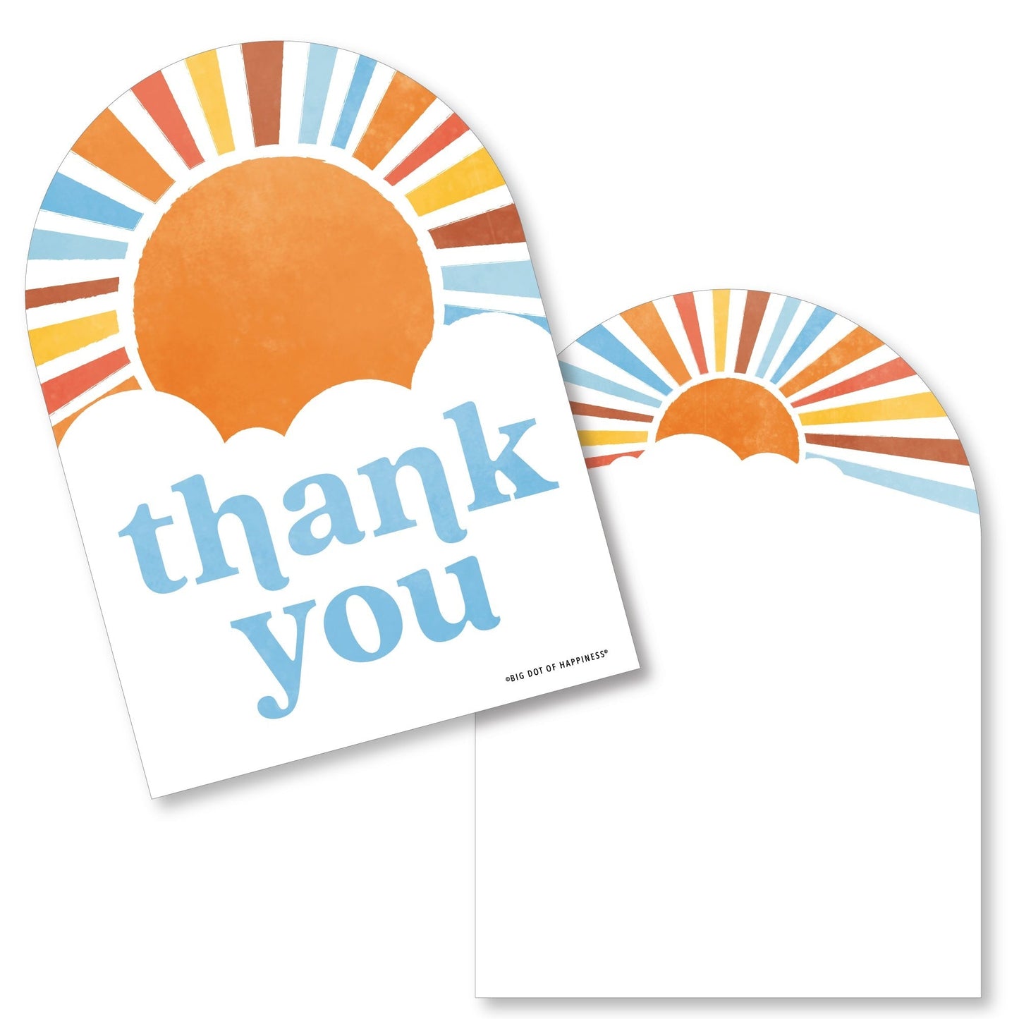 Here Comes The Son Baby Shower Thank You Cards - 12 Ct