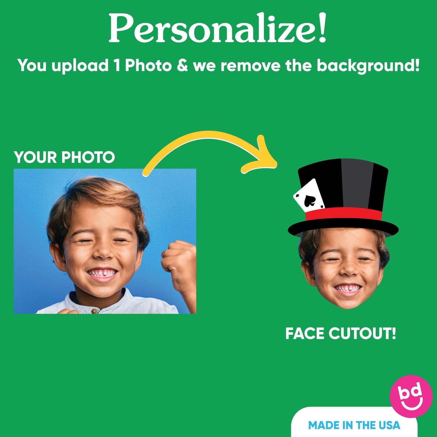 Custom Photo Magic Show Cake Topper - 3 Pc