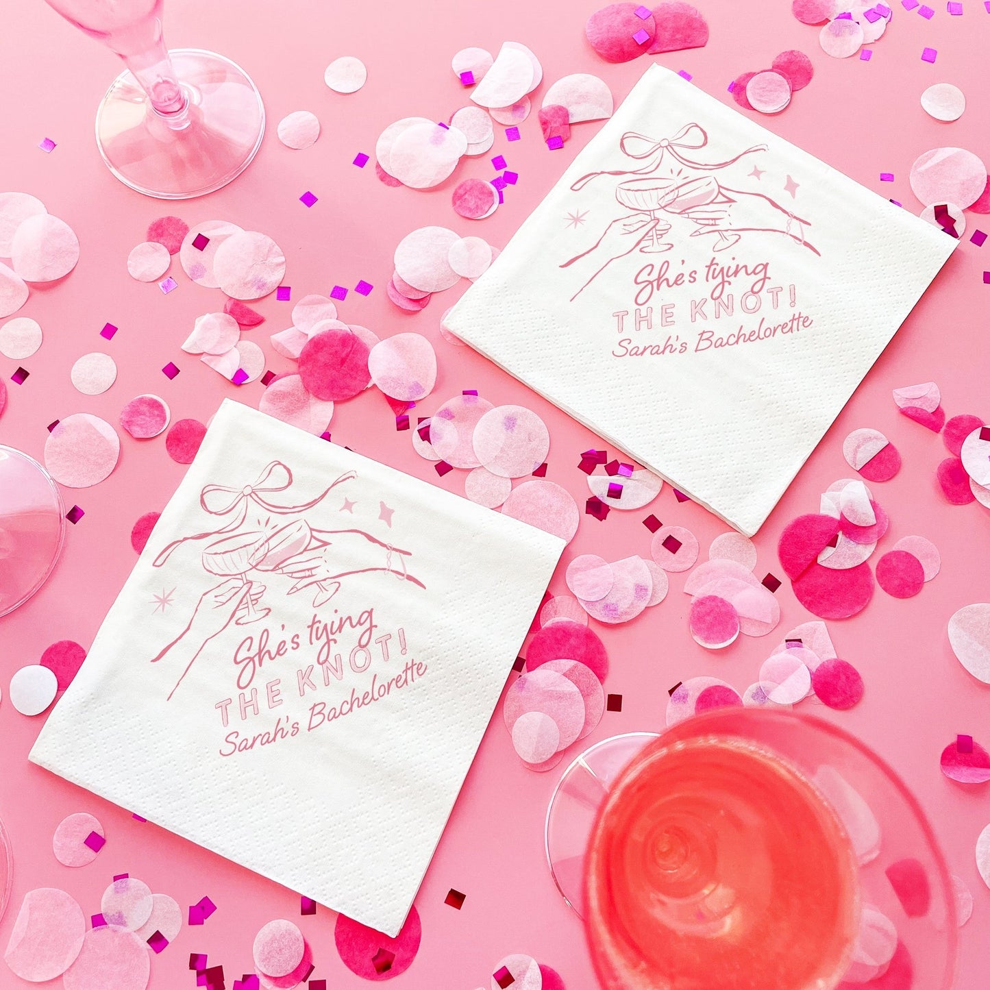 Custom Text - Tying The Knot Napkins