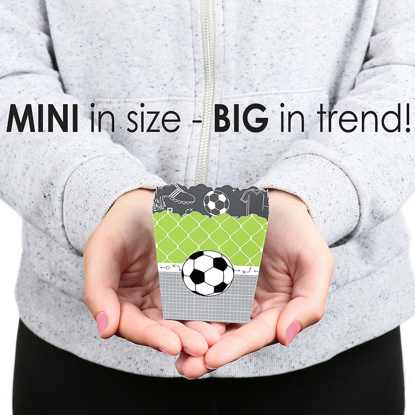 GOAAAL! - Soccer - Party Mini Favor Boxes - Baby Shower or Birthday Party Treat Candy Boxes - Set of 12