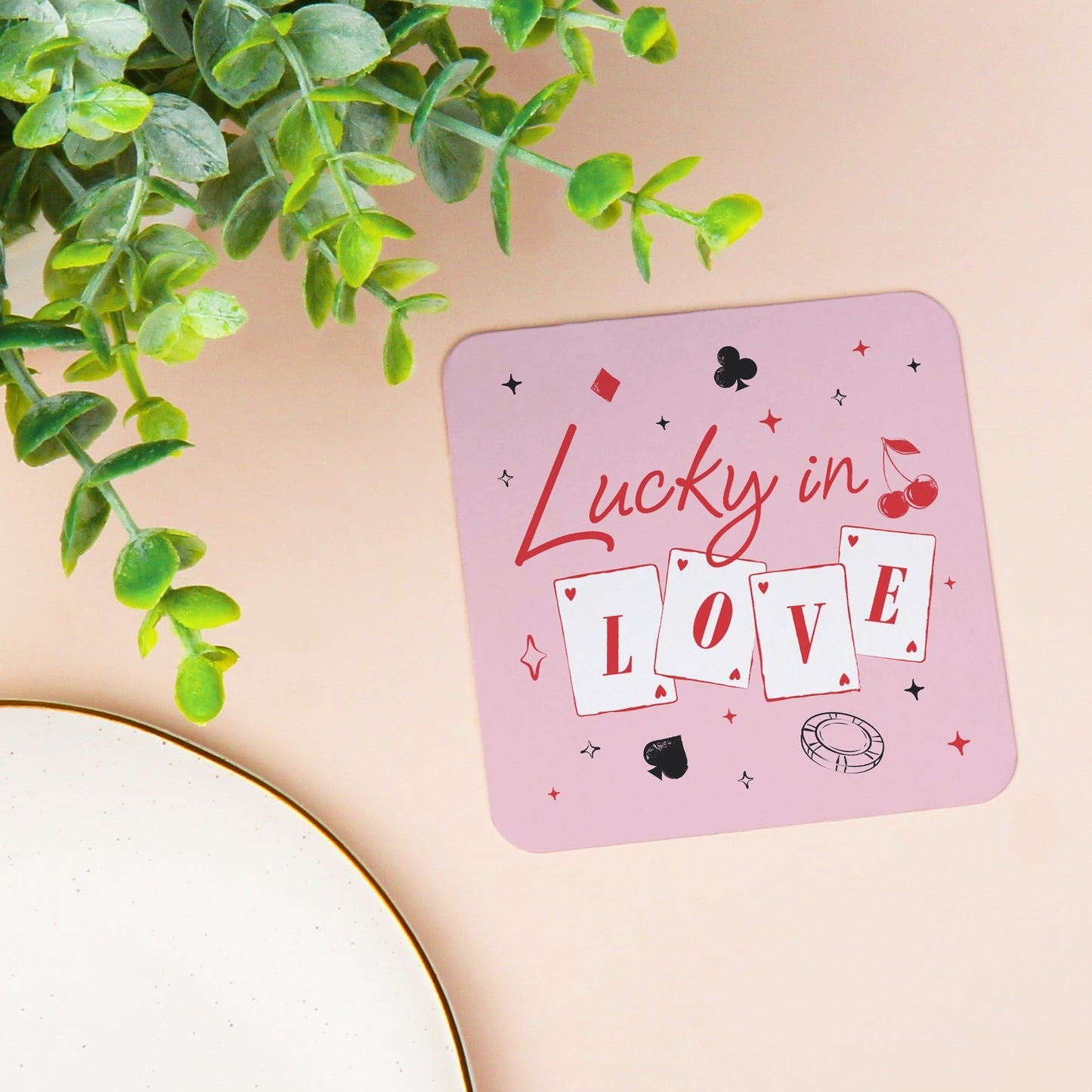 Drink Coasters - Lucky In Love - 25 Ct
