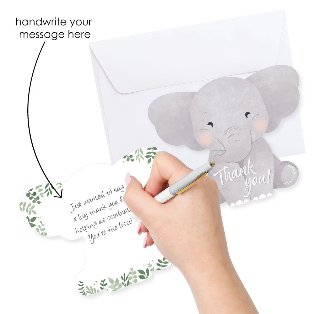 Elephant Thank You Cards - 12 Ct